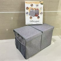 Officygnet Chests for toys,Large Toy Storage Box with Lid Divider, Sturdy Collapsible Toys Organizer Chest Storage Bins Boxes Baskets for Boys, Girls, 25"x13"x16", Gray