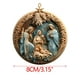 thumbnail image 2 of Adorno navideño redondo de acrílico para árbol de Navidad | Decoración navideña colgante con diseño en relieve 3D | Accesorio decorativo para el árbol de Navidad del hogar, 2 of 5