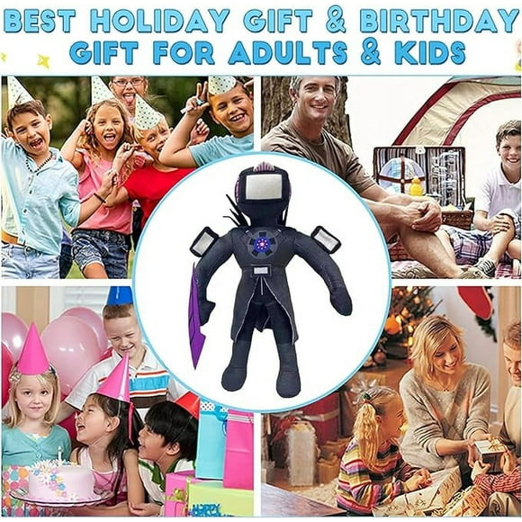 Skibidi Toilet Plush Toys Horror Game Speakerman Camera TV Man Cartoon Plushie Stuffed Doll Kids Birthday Halloween Cosplay Gift 28cm Birthday Gift Chirstmas Gift for Kids Adult
