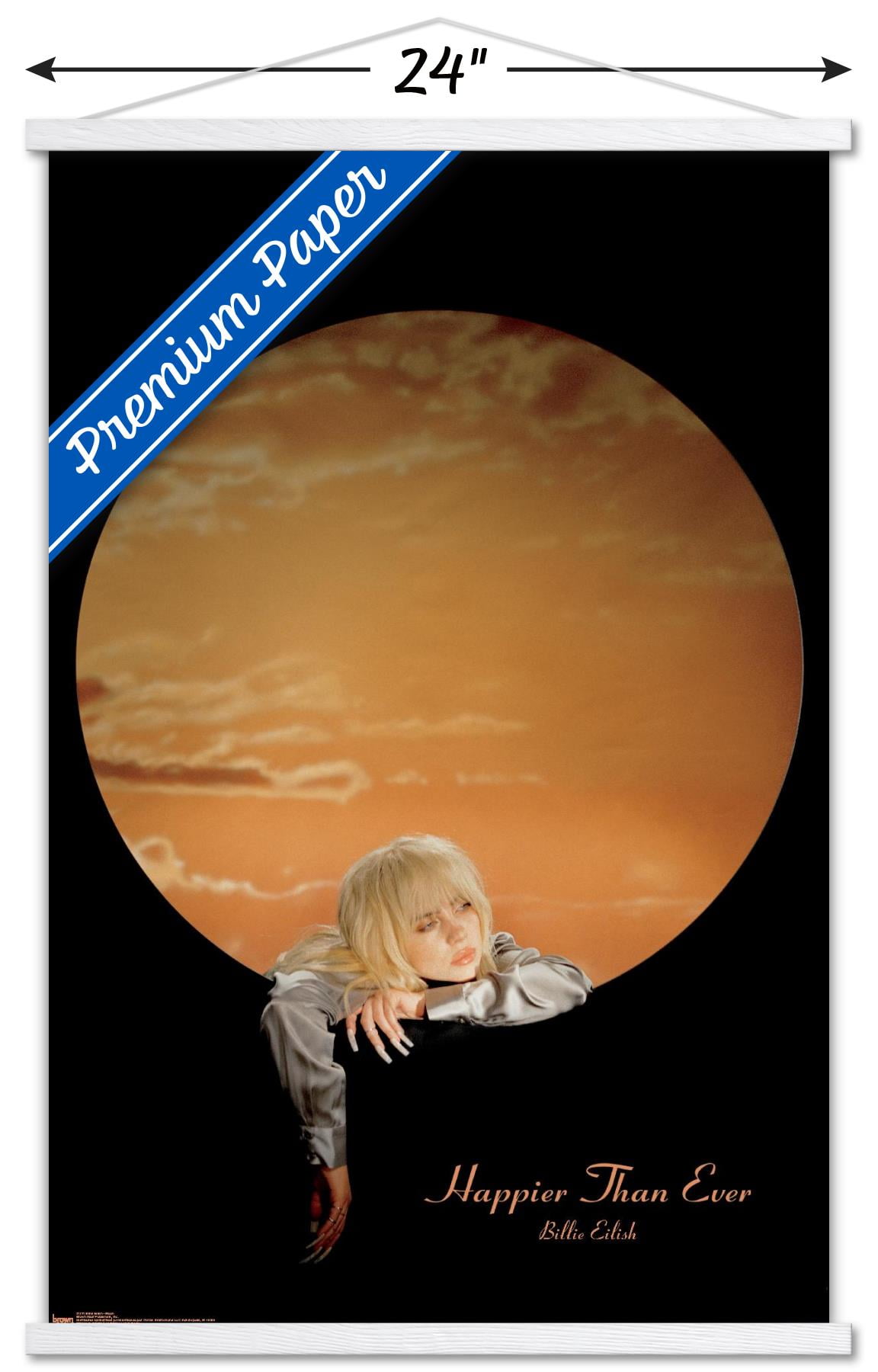 Billie Eilish - Moon Wall Poster with Magnetic Frame, 22.375" x 34"