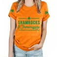 thumbnail image 2 of Outfmvch St Patrick's Day Shirts shamrock t shirt Shamrock Tee Graphic Tee Shirt irish tshirts Paddy's Day Short Sleeve Tops womens blouses Irish Saint Patricks Day shirt Irish Clover Shirt Orange XL, 2 of 7