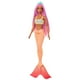thumbnail image 1 of Muñeca Barbie Sirena con pelo de fantasía rosa y accesorio para diadema, juguete con corpiño inspirado en estrellas de mar y cola naranja suave, 1 of 5