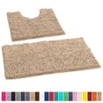 thumbnail image 1 of Alfombras de Baño Luxurux Sin Resbalón Súper Suave Chenille de Baña de Baño de Lujo Juego de Contono, Alfombra de Ducha de Lujo Suave +Tocador. LuxUrux tapetes para baño, 1 of 1