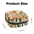 thumbnail image 2 of Sanitary Napkin Storage Bag for Girls Women, Portable First Period Pads Bag Tampons Holder Girls Travel Makeup Bag, Large Capacity Vintage Flowers Floral Pattern, 2 of 6