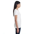 thumbnail image 3 of Ladies' Invisible Stripe V-Neck T-Shirt - WHT INVSBL STRP - XL, 3 of 3