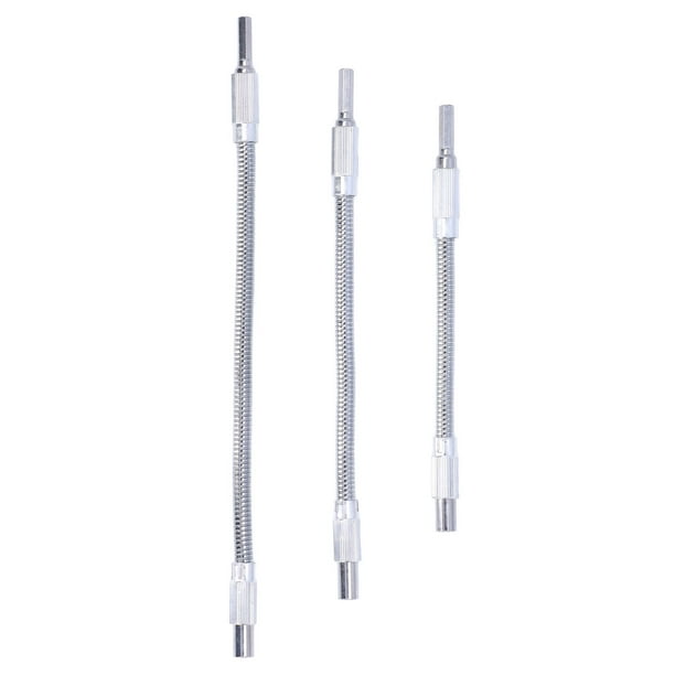 Kit de 3 extensores de eje flexible universales para brocas de 1/4 pulg.