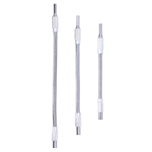 Extensión de eje Flexible de 3 uds., soporte Universal para extensor de brocas, Kit de juego de 1/4 pulgadas