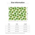 thumbnail image 5 of Naloa Green Kiwi Flannel Blankets - Thick and Warm Blanket for Winter, Soft Fuzzy Plush King Blanket for All Seasons80"x60", 5 of 6