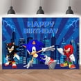 thumbnail image 3 of Fondo azul sónico para fiesta de cumpleaños de niños, decoración de dibujos animados, fondo para fotografía, pancarta, póster, utilería para estudio de baby shower, 3 of 4