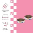 thumbnail image 6 of THE LICKER STORE Daisy 18.13" Modern Cardboard Bowl Cat Scratcher with Catnip, White/Multi (Set of 2), CSR1001A-SET2, 6 of 9