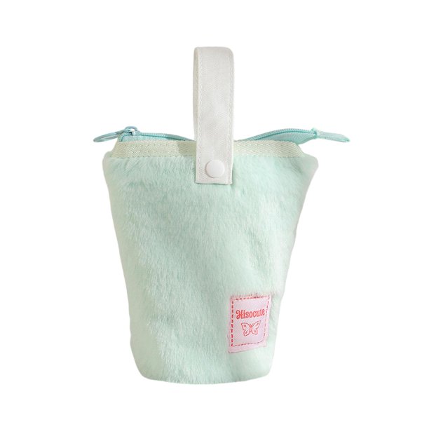 Estuche de peluche para lápices, organizador para dormitorio, estuche portátil para bolígrafos, papelería para adultos, almacenamiento Verde claro