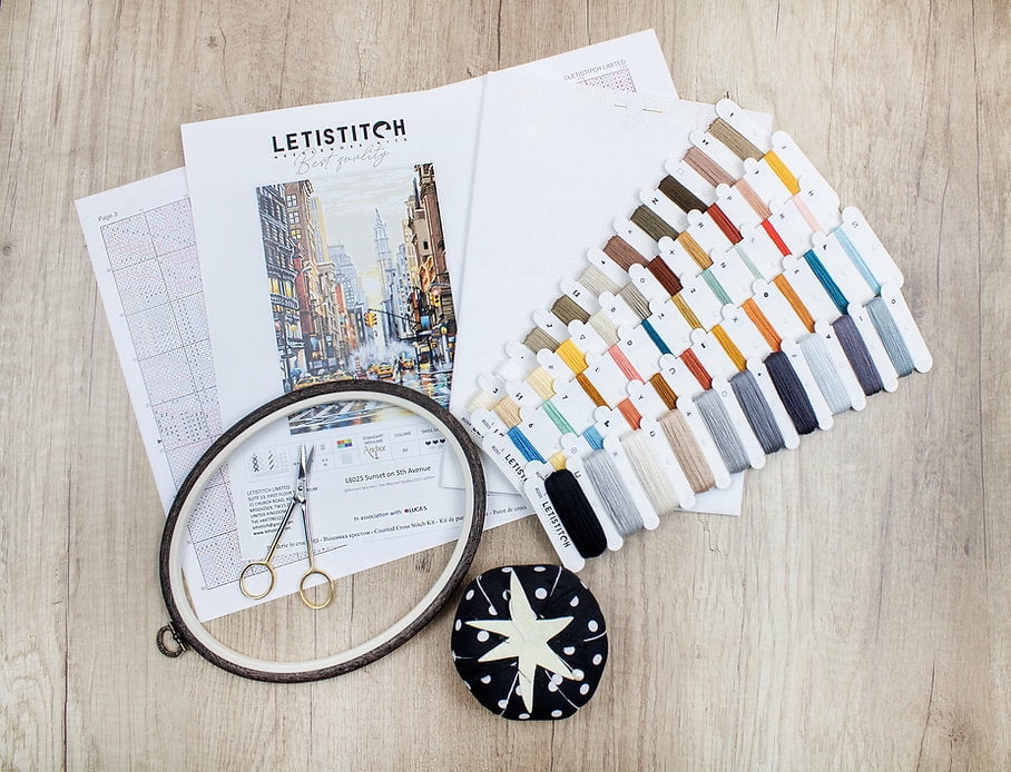 Letistitch Sunset on 5th Avenue Counted Cross-Stitch Kit