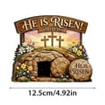 thumbnail image 3 of Yunuuuoa He Is Risen Easter Decor Empty Tomb Resurrection Scene Wooden Nativity Tray Set Religious Home Decorations for Tabletop Shelf Church Gift, 3 of 9
