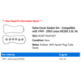 thumbnail image 2 of Valve Cover Gasket Set - Compatible with 1999 - 2003 RX300 3.0L V6 2000 2001 2002, 2 of 2