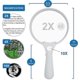 thumbnail image 2 of large magnifying glass with led light - 2x 4x 10x magnification lenses - best giant magnifying glass with light for reading, exploration, inspection, 2 of 5