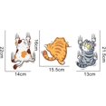 thumbnail image 5 of Funny Cat Car Stickers, 3D Cartoon Animal Cat Kitten Stickers DIY Car Tuning Stickers Cat Window Stickers Waterproof PVC Cat Stickers Kitten Wall Decals Car Styling Stickers, 5 of 5