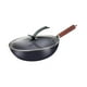 thumbnail image 4 of Hogar de hierro fundido Home Wok Pan restaurante Multipurpose Stovetop utensilios de cocina sartén de aguas fritas para verduras al lento Con tapa de vidrio, 4 of 8