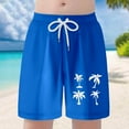 thumbnail image 2 of Gyexs Boys Swim Trunks Size 8-9 Quick Drying Beach Board Shorts Kids Floral Print Swim Trunk Swimsuit Hawaiian Beach Shorts Swim Shorts Z04-Blue, 2 of 7