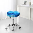 thumbnail image 7 of Goofa Blue Shell Printed Stool Covers Round, Waterproof Round Bar Stool Covers Anti-Slip Round Bar Stool Seat Cover with Elastic Bands Durable -14 inch, 7 of 7