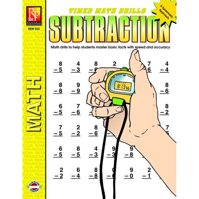 Remedia Publications REM502BN 3 Chaque Soustraction Chronométrée de Faits Mathématiques