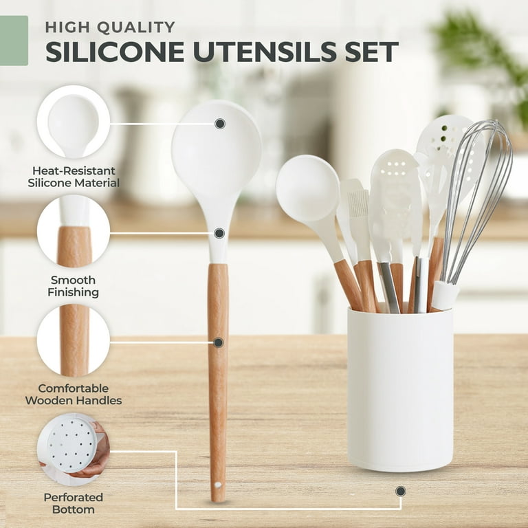 White Silicone Cooking Utensils