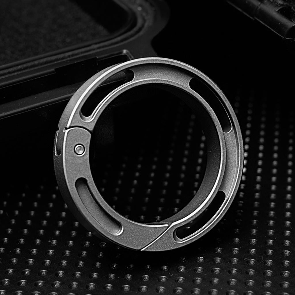 CEORPER Titaniums Alloy Round Keychains Carabiner Clip Key Storage Classification Rings