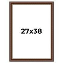 27x38 Copper and Brown Real Wood Picture Frame Width 2 inches | Interior Frame Depth 0.5 inches |
