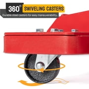 Roadstar Hydraulic Transmission Service/Floor Jack Lift 1/2 Ton (1,000 lb) Capacity, Low Profile Roll-Under Floor Trolley, Automotive Shop Tool Hoist Lift Lifting Jack, Red