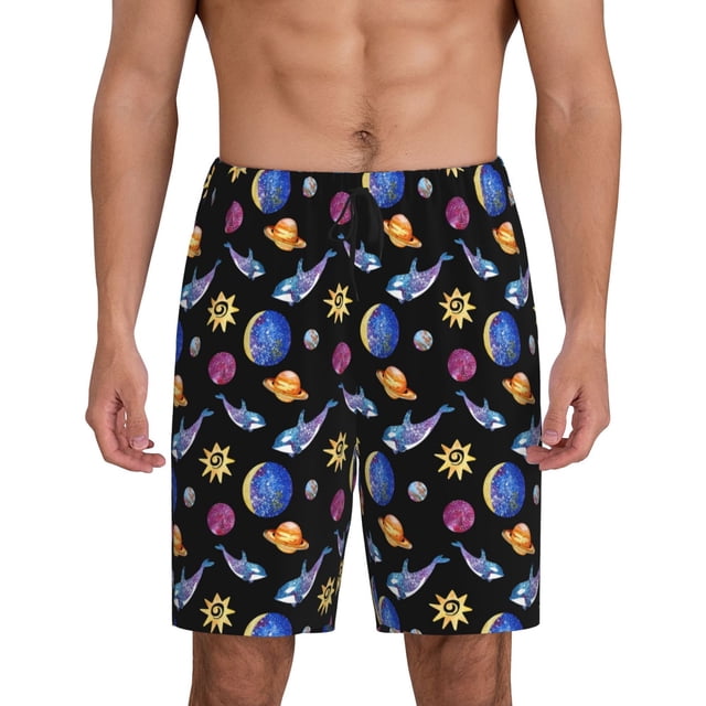 KLL Whales In Space Print Bikini Set for Women,String Two Piece Halter Top Triangle Bikini Set with Tie Side Bottom Sexy Swimsuit Bathing Suits-Medium
