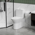 thumbnail image 2 of ADA Compliant 17" Comfort Height Toilet with Dual Flush Technology, WaterSense Certified, Rimless Bowl & Soft-Close Seat, 12" Rough-In, Gloss White, 2 of 9