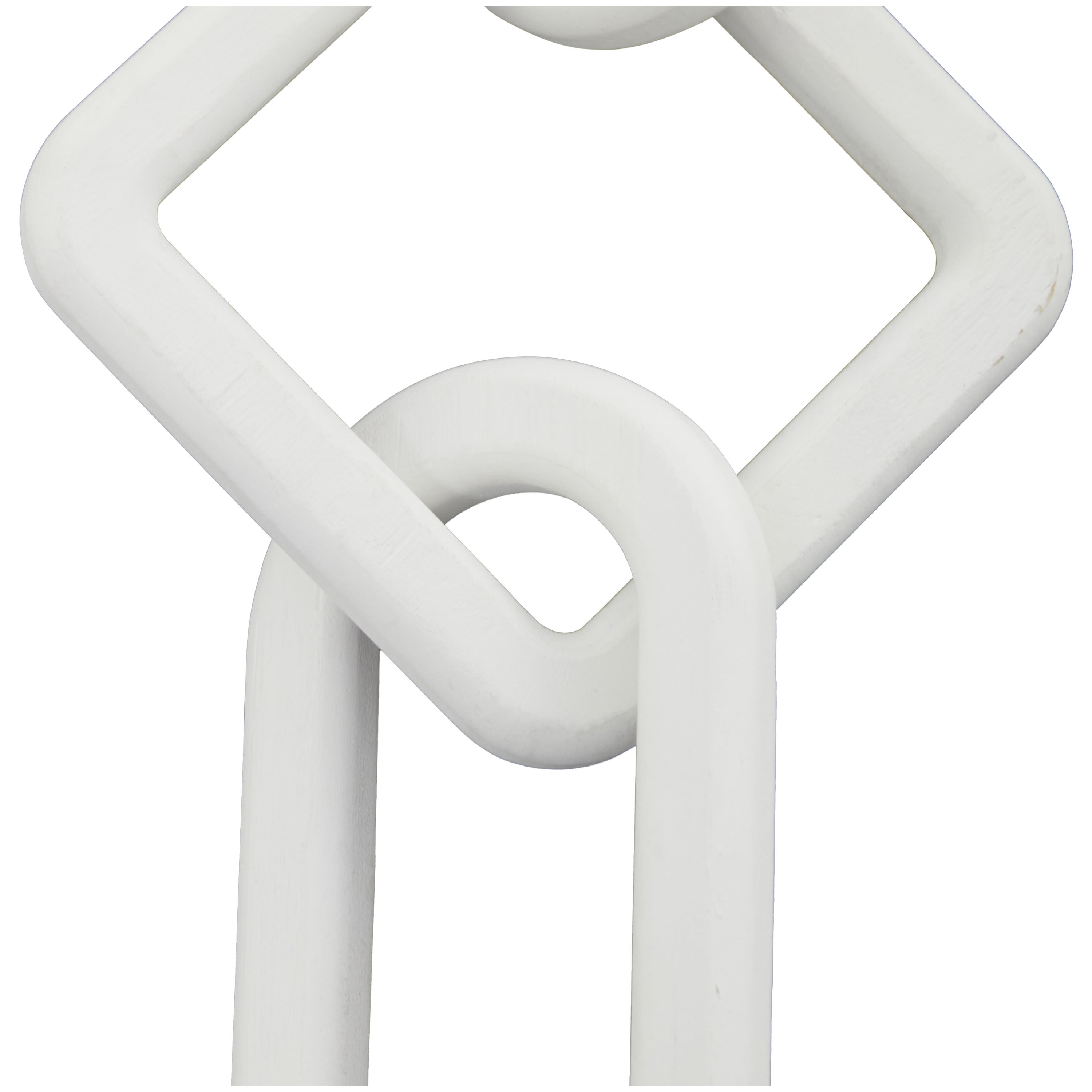 27", 25"W White Wood Chain Sculpture, by CosmoLiving by Cosmopolitan (2 Count)