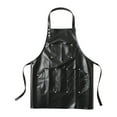 thumbnail image 3 of Tool Apron PU Leather Six Front Pocket Water Resistant Lightweight Unisex for Cafe Shop Waiter Artist, 3 of 9
