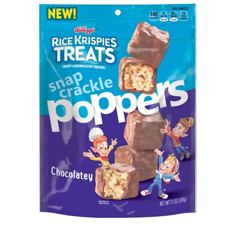 (2 pack) Kellogg's Rice Krispies Treats Poppers, Chocolate, 7.1