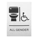 thumbnail image 1 of Letrero de baño, aleación, Unisex, silla de ruedas, baño, señal de guía de baño, 1 of 5