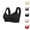 Black, variant on Front Closure Bras for Older Women Plus Size Comfortable Lightweight Wide Strap Seamless Wireless Push Up Bralettes