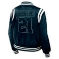 thumbnail image 3 of Women's WEAR by Erin Andrews  Deep Sea Blue Seattle Kraken Baller Full-Zip Bomber Jacket, 3 of 3