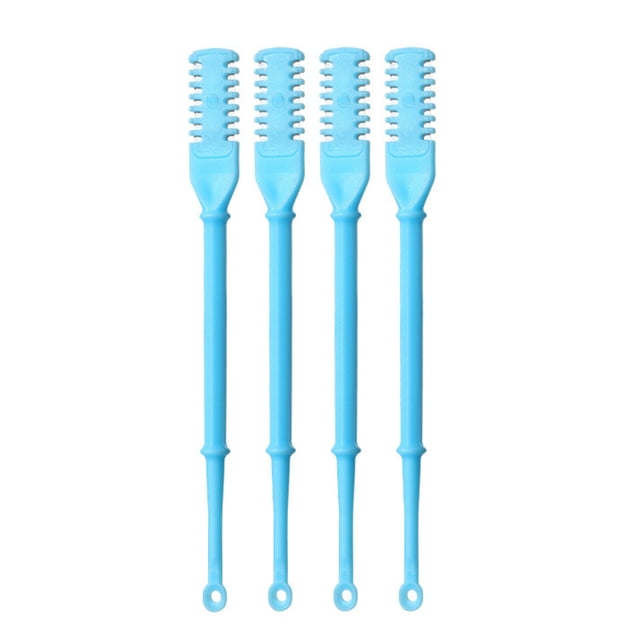 Recortador de vello nasal manual de 4 piezas con cuchillas de doble cara, herramienta giratoria para eliminar el vello nasal de hombres y mujeres.