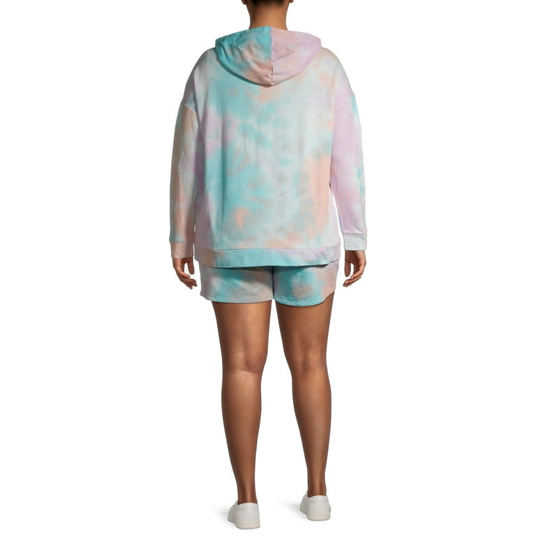 Pastel tie dye hoodie plus size sale