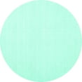 thumbnail image 1 of Ahgly Company Indoor Round Solid Turquoise Blue Modern Area Rugs, 6' Round, 1 of 4