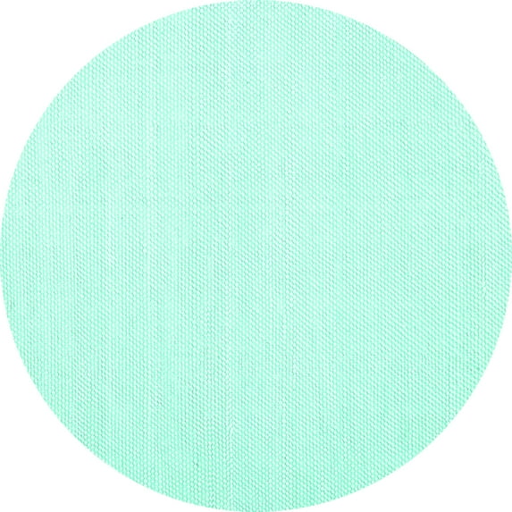 Ahgly Company Indoor Round Solid Turquoise Blue Modern Area Rugs, 6' Round