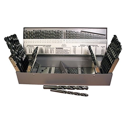 UPC: 0050728434403 | Viking 43440 Type 240 Black Finish Jobber Drill 118 Deg Pt HSS Set (115 Piece)