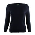 thumbnail image 4 of Women's Petite Lace Up Sides Ribbed Sweater-CN-PS, 4 of 4