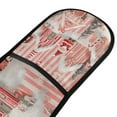 thumbnail image 4 of Yayeee Double Oven Mitt Kitchen Heat Resistant Baking 35" x7" Quilted Glove, Light Pink Gingerbread Houses, 4 of 6