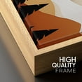 thumbnail image 4 of PixonSign Framed Canvas Print Wall Art Orange Sunset Mountain Range Forest Landscape Nature Wilderness Illustrations Decorative Bohemian Multicolor Mid-Century Modern - 24"x36" Natural, 4 of 5