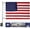 USA KIT, variant on American USA Boat Flag With Pole Kit Cabin Waterproof Embroidered Marine & Golf Cart Flags - 12" x 18" - KIT