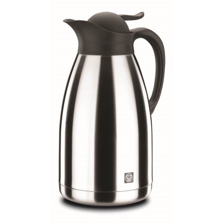 50 Oz Coffee Carafe Stainless Steel Insulated Double Walled Vacuum Thermos - Up tp 12 Hours Heat Retention and 24 Hrs Cold Retention, Thermal Coffee Karaffe by