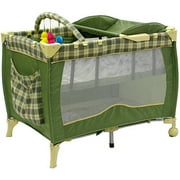 Incredible 2 Level Fullsize Play Yard with Changing Top - Green