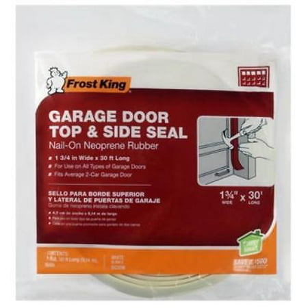30' Vinyl Strip White Garage Door Weather Seal Extruded Vinyl Only