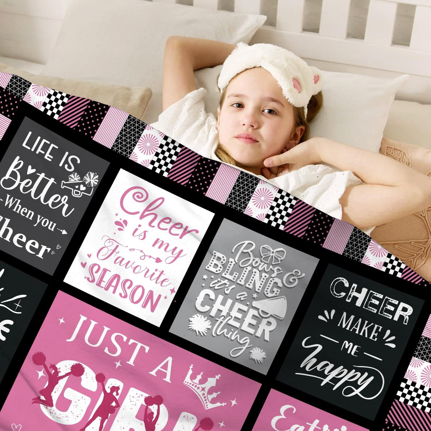 Cheerleader Gifts Blanket for Girls Women Ultra Soft Flannel Cheer Throw Blanket Merch Cheerleading Gifts for Cheer Team Cheer Lovers Stuff 60x80