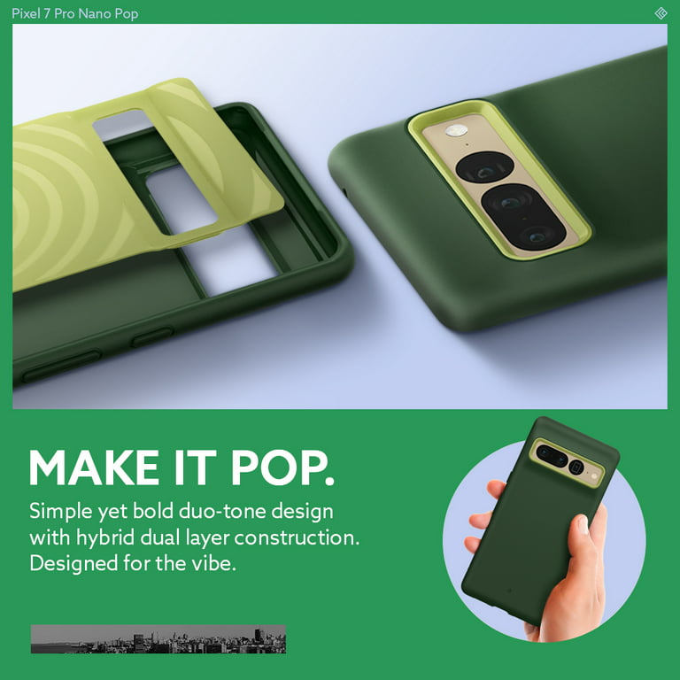 Pixel 7 Pro Case (2022)  Caseology [Nano Pop] Silicone Feel Case - Avo  Green 